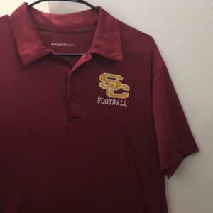 SportTek - Maroon (Cardinal Red) & Gold Team Polo